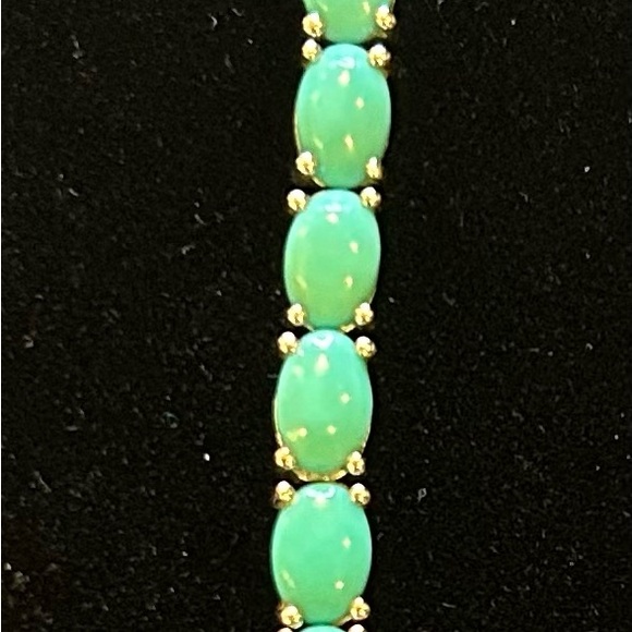 Sleeping Beauty Turquoise Rhodium Over Sterling Silver Tennis Bracelet - 8in - Picture 13 of 15